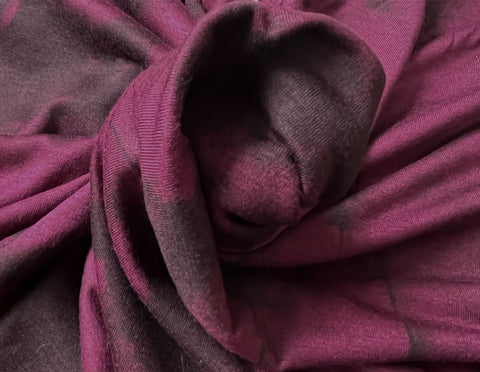 2 Metres Of A Dark Tye Dye Type Print Viscose Elastane Jersey Dress Fabric