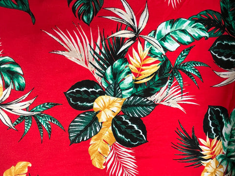 REM 1.7 Metres Of A "Aloha Hawaii" Print Viscose Elastane Jersey Dress