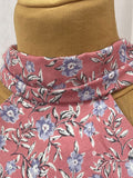 2 Metres Of A Watercolour Floral Print 100% Viscose Poplin Dress Fabric (Rose)