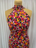 2 Metres Of A Colourful Candy Floral Print 100% Viscose Poplin Dress Fabric