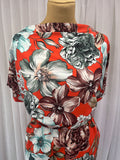 2 Metres Of A Fabulous Fluttering Floral Print 100% Viscose Poplin Dress Fabric