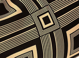 REM 1.5 Metres Of A Geometric Check Print 100% Viscose Dress Fabric (Black/Biscuit)