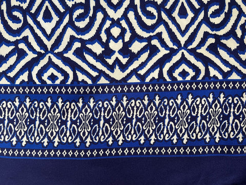 REM 1.8 Metres Of A Moroccan inspired Single Border Print 100% Viscose Dress Fabric