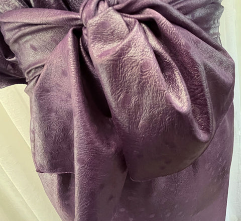 2 Metres Of A Passionate Purple Dimple Leather Look Polyester Elastane Jersey Dress Fabric