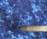 Crafty Cotton "Into Another Galaxy" 100% Cotton Print 110cm Wide Craft Dress Fabric (Navy)