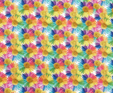 Crafty Cotton "Clustered Rainbow Daisies" 100% Cotton Print 110cm Wide Craft Dress Fabric