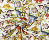 Crafty Cotton "Dinky Dinosaurs" 100% Cotton Print 110cm Wide Craft Dress Fabric