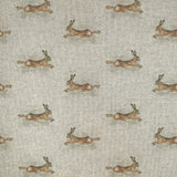 Watery "Leaping Hares" Digital Print Polyester Cotton Upholstery Curtain fabric