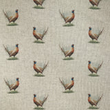 Watery "Pheasants" Digital Print Polyester Cotton Upholstery Curtain fabric