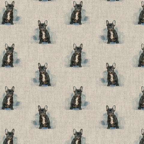 Watery "French Bully" Digital Print Polyester Cotton Upholstery Curtain fabric