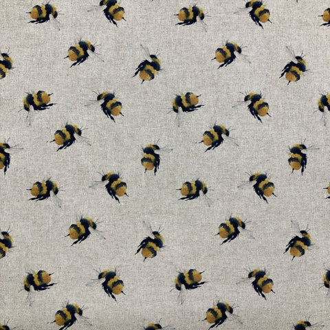 Watery "Bumble Bee's" Digital Print Polyester Cotton Upholstery Curtain fabric