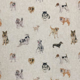 Watery "Show Dogs" Digital Print Polyester Cotton Upholstery Curtain fabric