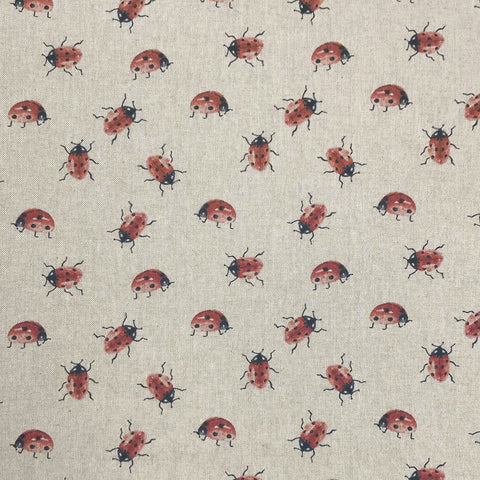 Watery "Ladybirds" Digital Print Polyester Cotton Upholstery Curtain fabric
