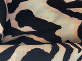 REM 2.3 Mtr Perfectly Patchworked Tiger Stripes Print 100% Viscose Dress Fabric