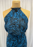 2 Metres Of A Zainy Zebra Animal Print Polyester Chiffon Dress Fabric