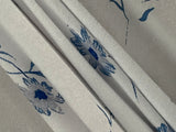 2 Metres Of A Delightful Daisy Print Viscose Elastane Jersey Dress Fabric (White/Blue)