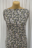 REM 2.3 Metres Of A Pastel Meadows Print 100% Viscose Dress Fabric