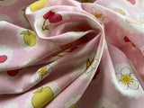 Ashley Wilde Fruity Twee Print 100% Cotton Curtain Crafts Fabric Material (Pink)