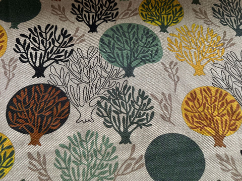 "Tree-Mendous" Skandi Inspired Print Poly Cotton Curtain Crafts Fabric Material