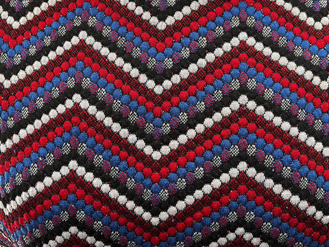 Gorgeous Spotted Woven Chevrons Quilted Cloque Jersey Dress Fabric Material