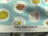 Ashley Wilde Fruity Twee Print 100% Cotton Curtain Crafts Fabric Material (Aqua)