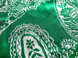 REM 2.3 Metres Of A Princly Paisly Print 100% Viscose Dress Fabric (Grass)