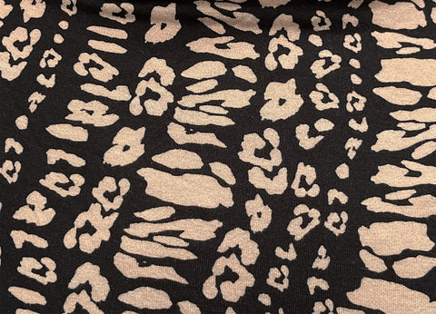 REM 1.5 Metres Of A Cheetah Floral Print Poly Elastane Jersey Dress Fabric