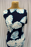 REM 2 Metres Of A Silhouette Palms Print Polyester Elastane Jersey Dress Fabric