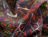 2 Metres Of A Vintage Purple Strawberry Thief Print Natural Cotton Elastane Jersey Dress