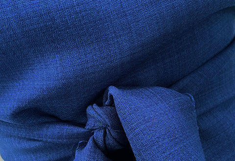 2 Metres Of A Rich Cobalt Blue Cross Dyed Poly Crepe Suiting Dress Fabric