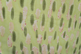 Pretty Pastel Abstract Floral Print Polyester Silky Koshibo Dress Fabric (Washed Lime Green)