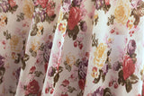 Pretty "The Roses Renaissace" Print Polyester Silky Chiffon Dress Fabric