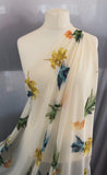 Stunning "The Happy Humming Bird" Print Polyester Silky Chiffon Dress Fabric