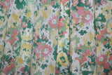 Abstract Floral Pastel Meadows Print Polyester Silky Koshibo Dress Fabric (Ivory)