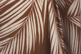Large Swirling Palms Print 100% Spun Turkish Viscose/Rayon Dress Fabric (Washed Terracotta)