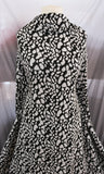Mid Weight Large Splodge Spot Design Cloqué Jersey Dress Fabric (Black/White)