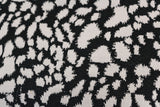 Mid Weight Large Splodge Spot Design Cloqué Jersey Dress Fabric (Black/White)