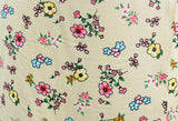Pretty Scattered Floral Print 100% Spun Viscose/Rayon Dress Fabric (Buttermilk)