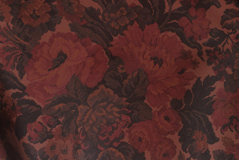 Light-weight Rusted Country Floral Print Polyester Suiting Dress Fabric (Washed Rusts)