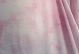 "Candy Floss" Colourwash Print Viscose/Rayon Elastane Jersey Dress Fabric (Pink/White)