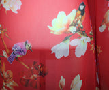 REM 3 Metres Of A Ted Baker Inspired Bird Print Polyester Chiffon Dress Fabric