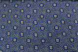 "Bolle Carine E Hashtag" Italian 100% Rayon Sateen Print Dress Fabric (Cobalt)