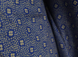 "Bolle Carine E Hashtag" Italian 100% Rayon Sateen Print Dress Fabric (Cobalt)