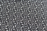 "Elipse Robotica Collegata" Italian 100% Rayon Sateen Print Dress Fabric (Black)