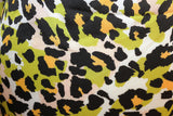 REM 2.4 Mtrs Of A Funky Animal Inspired Print Polyester Bubble Satin Dress Fabric