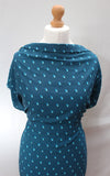 2 Metres Of "Piccole Scatole Geometriche" Italian Spun Viscose Dress Fabric