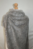 Silver Grey Super Soft Shaggy Cocker-Poo Faux Fur Synthetic Blend Coating Dress Fabric