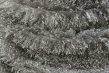 Silver Grey Super Soft Shaggy Cocker-Poo Faux Fur Synthetic Blend Coating Dress Fabric