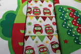 Rems 1 x 1 Metre 2 x Panels Of  100% Cotton Christmas Print 110cm Wide Craft Dress Fabric