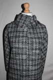 Italian Quality Heavy Weight Chunky Tweed Wool Blend Coating Dress Fabric (Charcoals)